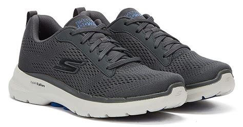 Skechers Go Walk 6 Avalo Charcoal Trainers In Grey For Men Lyst Uk