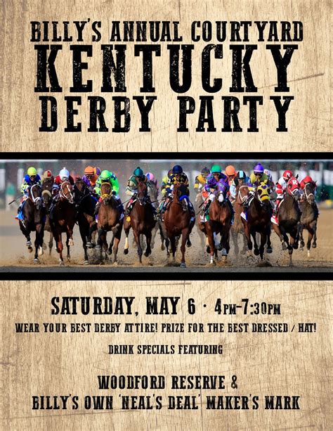 Billys Annual Courtyard Kentucky Derby Party Downtown Roanoke