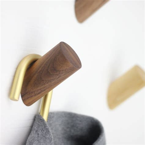 Black Walnut Coat Hook Solid Wood Hooks Beech Decorative Wall Etsy