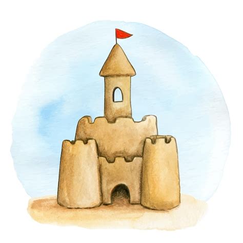 Premium Vector Sand Castle Illustration