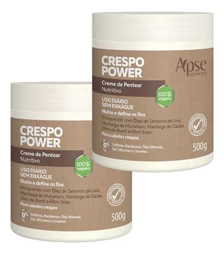 Kit 2 Creme De Pentear Nutritivo Apse Crespo Power 1kg Frete grátis