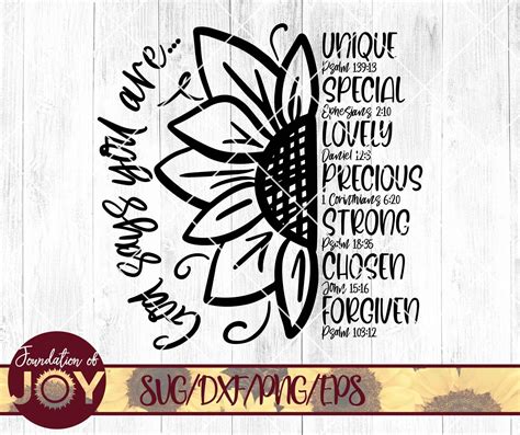 Sunflower Inspiration Christian Svg Bible Verse Svg Etsy Canada