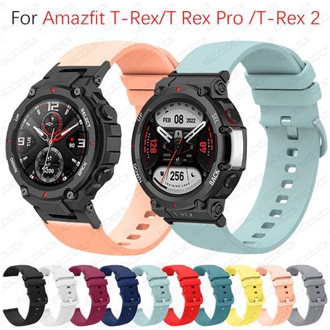 Correa De Silicona Para Huami Amazfit T Rex 2 Pro Smartwatch Pulsera De