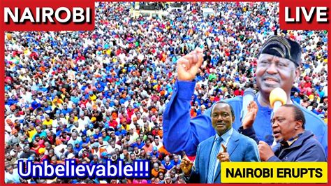 Baba Baba Raila Uhuru Storms Nairobi Raila Heroic Reception In