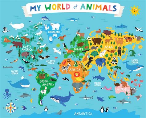 My World Of Animals 36 Piece Floor Puzzle By Nastja Holtfreter