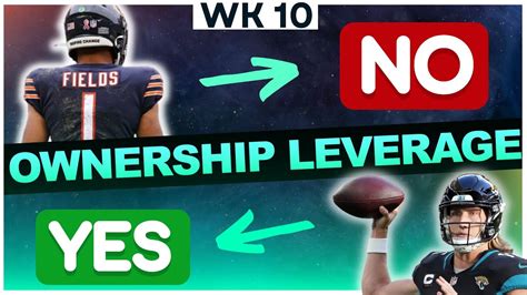 Nfl Dfs Week 10 Ownership [fades And Leverage Plays] Youtube