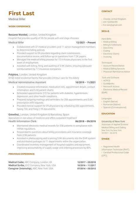 Medical Billing Manager Resume Example For 2023 Resume Worded