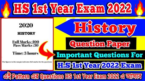 HS 1st Year History Important Questions 2022 HS 1st Year History