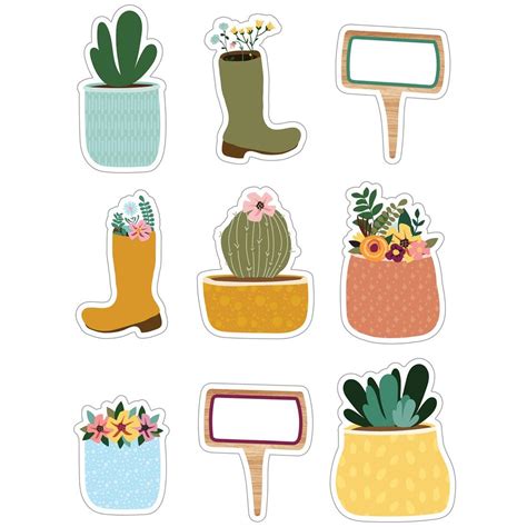 Carson Dellosa Grow Together Boots Pots And Garden Signs Cut Outs