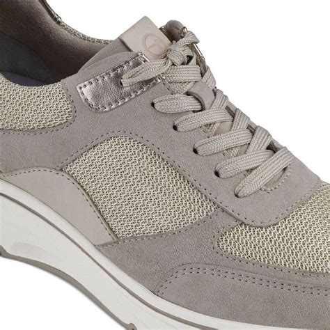 Tamaris Glam Sneakers Beige Imitatieleer Dames Schoenen Nl