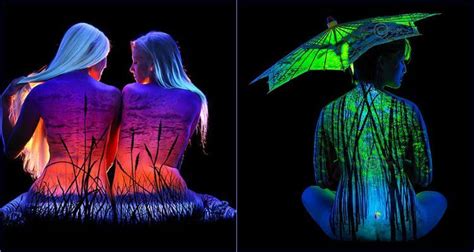 This Artist Paints Spectacular Bodyscapes” That Glow Under Black Light