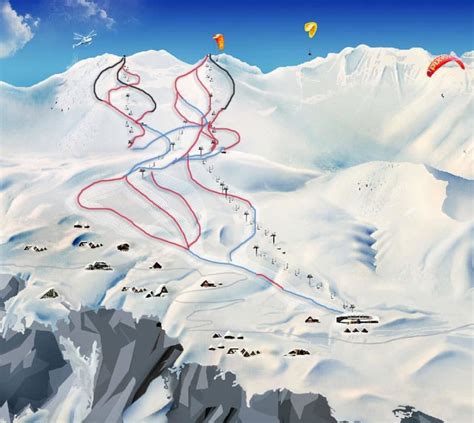 Piste And Ski Lifts Map Of Gudauri