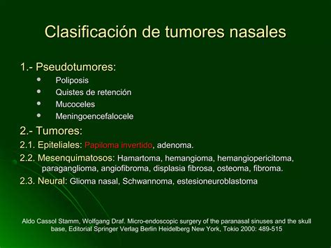 Cirugia Endoscopica En El Papiloma Nasal Ppt