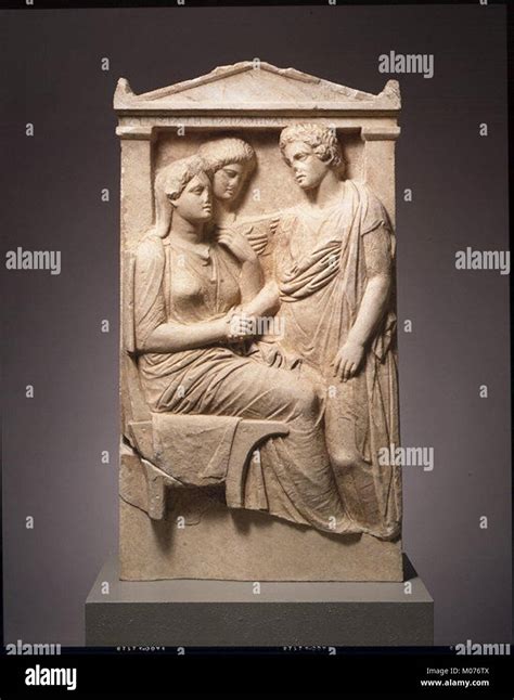 Marble Stele Grave Marker Of Lysistrate MET GR40 Stock Photo Alamy