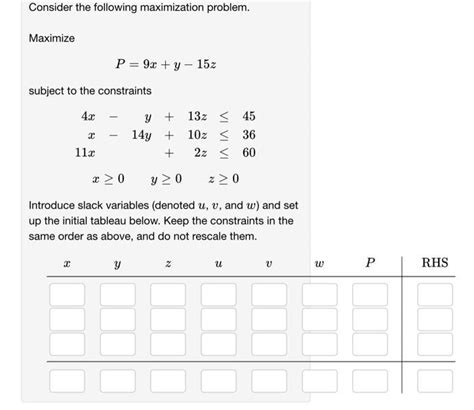 Solved Consider The Following Maximization Problem Maximize Chegg