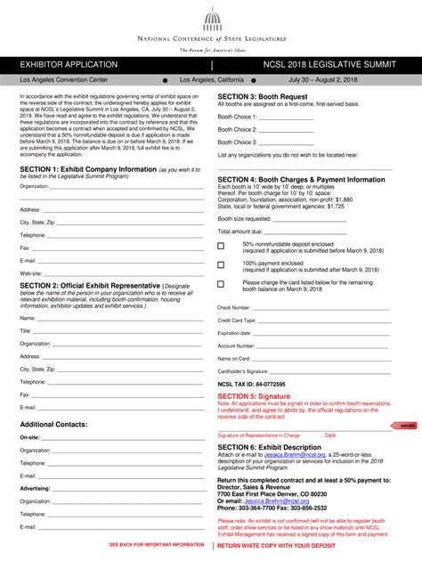 Fillable Online Ncsl Legislative Summit Fax Email Print Pdffiller