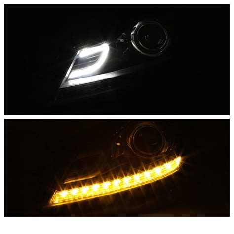 HID Xenon DEPO 12 14 Benz W204 C Class Projector Headlights LED