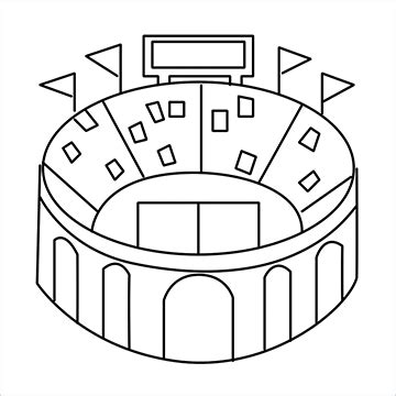 Football Stadium Drawing Easy