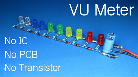 How To Make Vu Meter Without Any Ic Without Transistors Without Pcb Youtube