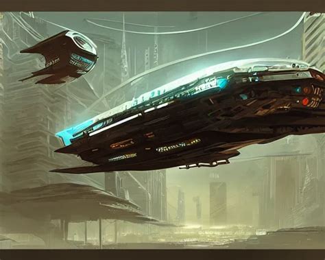 Cyberpunk Zeppelin Scifi Concept Art Stable Diffusion Openart