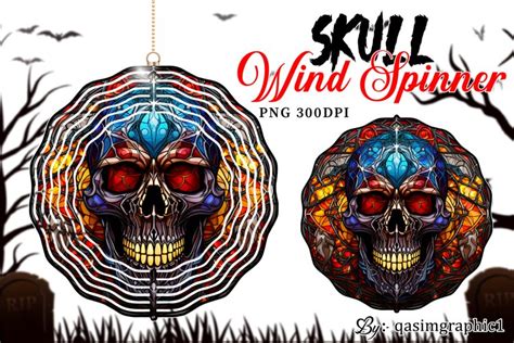 Halloween Wind Spinner Wind Spinner Skull Wind Spinner