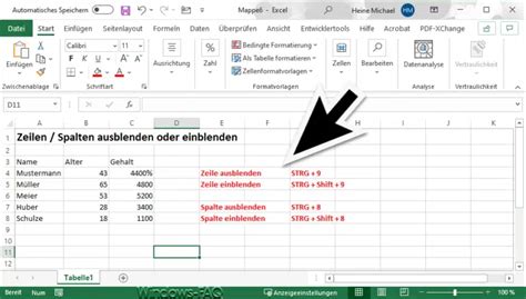 Excel Arbeitsblatt Ausblenden Und Einblenden Windows FAQ