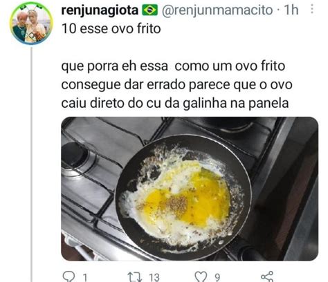 An Egg Frying In A Skillet On Top Of A Stove With The Words Renunagota