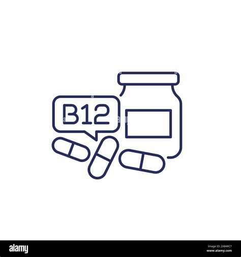 B12 Vitamin Icon Line Vector Stock Vector Image And Art Alamy