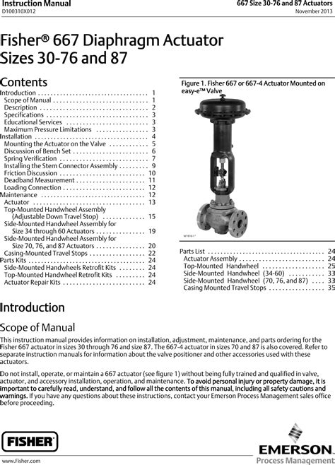 Emerson Fisher 657 And 667 Installation Instructions