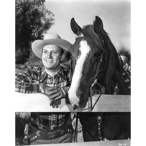 Gene Autry with a cowboy hat and horse Photo Print (8 x 10) - Walmart ...