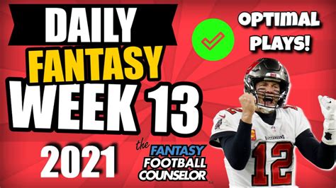 Nfl Week 13 Optimal Fantasy Plays Fantasy Football 2021