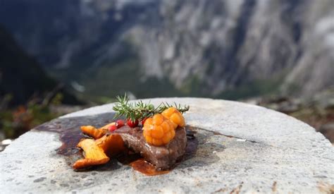 Roasted Fillet of Musk Ox with Cloudberry and Mushrooms — NSC