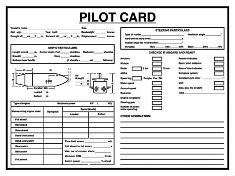 331511 Card Pilotas Required By Imo 420x297mm Impa Code Search By