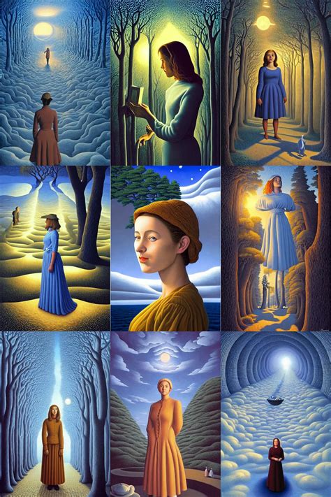 A Portrait Of Woman Painted By Rob Gonsalves Stable Diffusion OpenArt