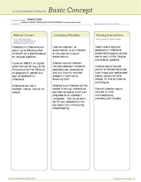 Ati Active Learning Template Basic Concept Management Of Care