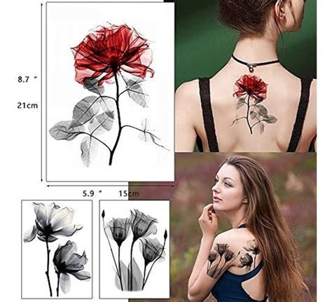 Tatuaje Temporale Glaryyears Sheets X Ray Flower Tattoos Env O Gratis