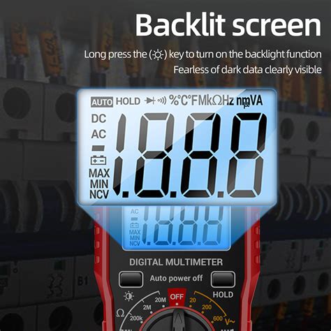 Aneng Digital Multimeter Voltage Tester Backlit Screen Count