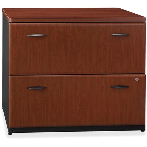 Bush 2 Drawers Lateral Lockable Filing Cabinet Cherry