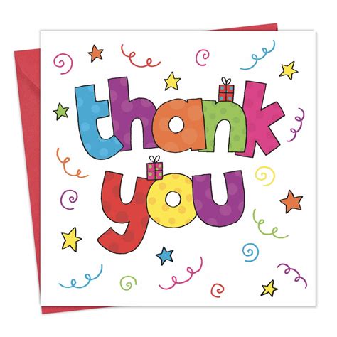 Twizler Thank You Card Colorful Thank You Card Thanks Card Thank