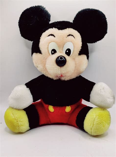 Vintage Disneyland Mickey Mouse Plush Doll Stuffed Toy Walt Disney