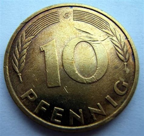 10 Pfennig 1988 G Federal Republic 1950 2001 10 Pfennig Germany