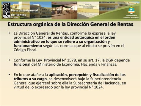 PPT Estructura orgánica de la Dirección General de Rentas PowerPoint