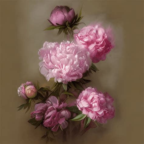 Pink Peonies Background · Creative Fabrica