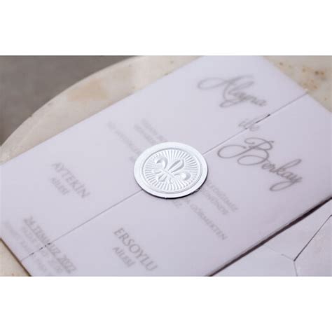 Invitatie De Nunta Eleganta Din Calc Cu Sigiliu 8398 WEDDING