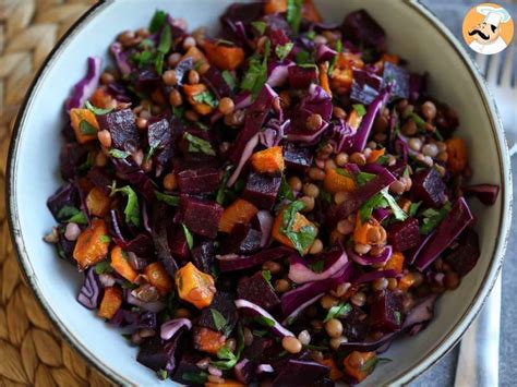 Insalata Di Lenticchie Zucca Cavolo Rosso E Barbabietola Perfetta In