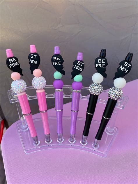 BFF Pen Set Beaded Pen Silicone Beads BFF Friends Unique Gifts BFF ...