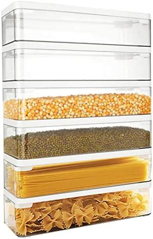 Senenqu Pack Plastic Pasta Storage Containers With Lids Airtight