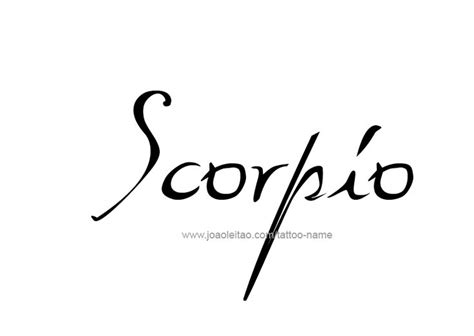 Scorpio Horoscope Name Tattoo Designs Tattoos With Names Tattoo