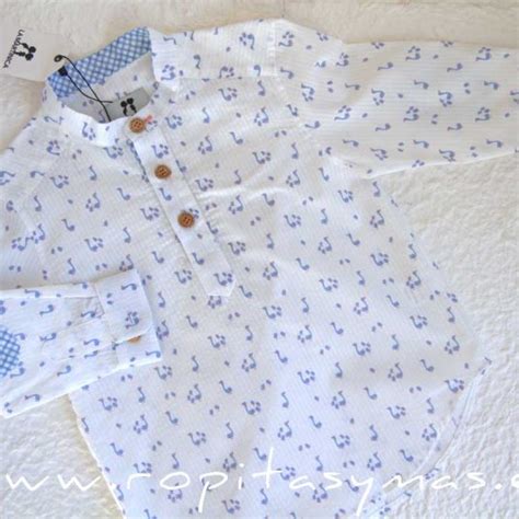 Camisa niño PATITOS azulados de LA MARTINICA ropitasymas