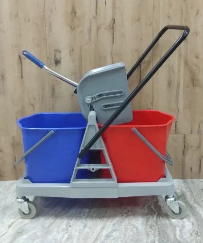 Wringer Trolley Double Bucket At Rs Wringer And Mopping Trolleys